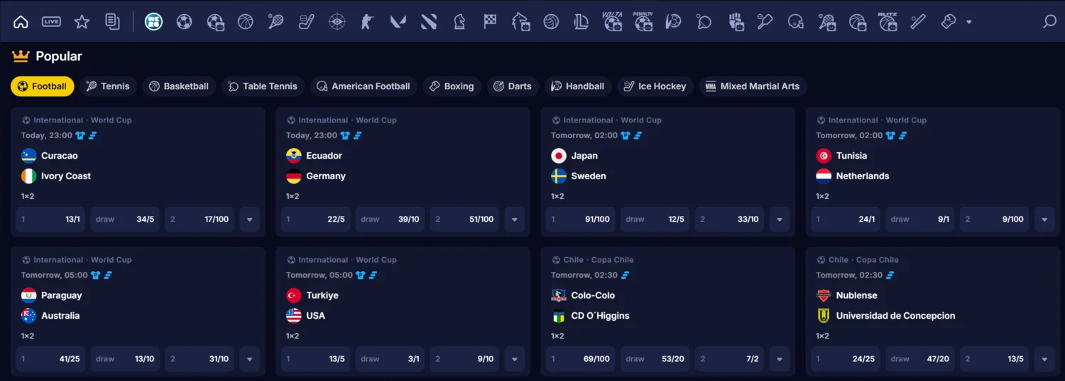 Sports Betting στο Bananzia Casino